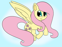 Size: 858x658 | Tagged: safe, artist:puppyhowler, fluttershy, pegasus, pony, g4, cute, shyabetes, solo