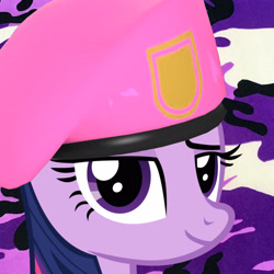 Size: 2560x2560 | Tagged: safe, twilight sparkle, alicorn, pony, g4, bill's hat, bust, high res, portrait, profile picture, simple, solo, team fortress 2, twilight sparkle (alicorn)