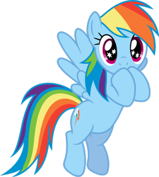 Size: 2321x2583 | Tagged: safe, artist:geometrymathalgebra, rainbow dash, pegasus, pony, g4, rarity investigates, season 5, cute, dashabetes, fangirl, female, high res, mare, simple background, solo, transparent background, vector