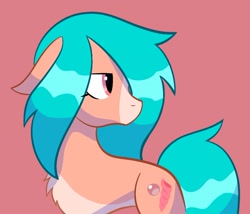 Size: 1455x1243 | Tagged: artist needed, source needed, safe, oc, oc only, oc:sea foam, earth pony, pony, digital art, pearl, red background, simple background, solo