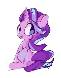 Size: 607x768 | Tagged: safe, artist:pnpn_721, starlight glimmer, pony, unicorn, g4, looking back, solo