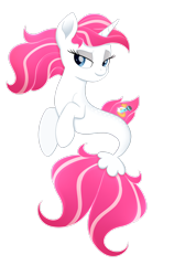 Size: 2010x2983 | Tagged: safe, artist:scarlet-spectrum, oc, oc only, oc:vixen, pony, seapony (g4), unicorn, blue eyes, colored pupils, commission, dorsal fin, eyelashes, female, fish tail, flowing mane, flowing tail, high res, horn, seaponified, simple background, solo, species swap, tail, transparent background