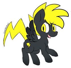 Size: 1097x1041 | Tagged: safe, artist:creepincrawl, oc, oc only, pegasus, pony, looking at you, smiling, solo, spread wings, wings