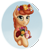 Size: 1225x1400 | Tagged: safe, artist:sa1ntmax, oc, oc only, oc:ayri, pegasus, pony, g4, bust, cute, female, flower, flower in hair, pegasus oc, portrait, smiling