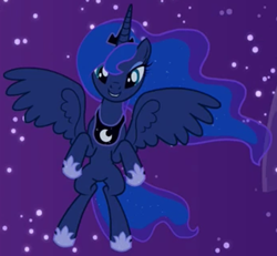 Size: 1042x961 | Tagged: safe, screencap, princess luna, alicorn, pony, g4, twilight's kingdom, cropped, female, flying, solo, you'll play your part