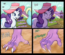 Size: 3840x3249 | Tagged: safe, artist:dorpapu, rarity, spike, dragon, pony, unicorn, comic:reunion, g4, comic, female, high res, male, older, older spike, ship:sparity, shipping, straight