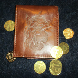 Size: 2430x2430 | Tagged: safe, alternate version, artist:malte279, part of a set, princess celestia, g4, coin, craft, high res, leather, pyrography, traditional art, wallet