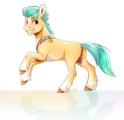 Size: 2334x2256 | Tagged: safe, artist:gaelledragons, hitch trailblazer, earth pony, pony, g5, cloven hooves, high res, male, signature, simple background, solo, stallion