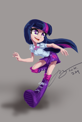 Size: 2000x3000 | Tagged: dead source, safe, artist:musical ray, twilight sparkle, equestria girls, g4, female, high res, human coloration, running, solo