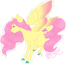 Size: 1403x1362 | Tagged: safe, artist:califrank, fluttershy, pegasus, pony, g4, colored hooves, colored wings, cute, female, mare, shyabetes, simple background, solo, tail feathers, transparent background, wings