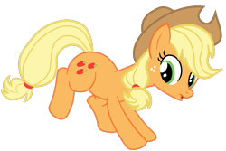 Size: 1451x969 | Tagged: safe, artist:gmaplay, applejack, earth pony, pony, g4, applejack's hat, cowboy hat, cute, female, hat, jackabetes, simple background, solo, transparent background, vector