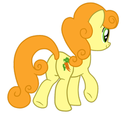 Size: 964x903 | Tagged: safe, artist:gmaplay, carrot top, golden harvest, earth pony, pony, g4, butt, female, goldenbutt, plot, simple background, solo, transparent background, vector, walking