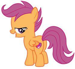 Size: 911x840 | Tagged: safe, artist:gmaplay, scootaloo, pegasus, pony, g4, butt, female, open mouth, plot, scootabutt, simple background, solo, transparent background, vector