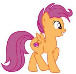 Size: 1063x1036 | Tagged: safe, artist:gmaplay, scootaloo, pegasus, pony, g4, growing up is hard to do, cutie mark, female, older, older scootaloo, simple background, solo, teeth, the cmc's cutie marks, transparent background, vector, wallpaper