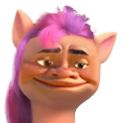 Size: 363x363 | Tagged: safe, edit, sunny starscout, earth pony, human, g5, cursed image, face swap, jesus christ how horrifying, majestic as fuck, maui, moana, nightmare fuel, not salmon, shitposting, solo, wat