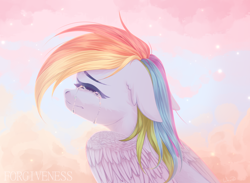 Size: 2998x2200 | Tagged: safe, artist:maybeweed, rainbow dash, pegasus, pony, g4, crying, eyes closed, female, floppy ears, high res, mare, solo