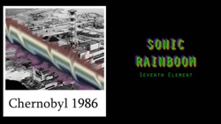 Size: 1280x720 | Tagged: safe, artist:seventh element, 1986, chernobyl, cover art, destruction, implied rainbow dash, photography, rainbow, sonic rainboom