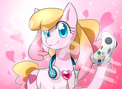 Size: 960x700 | Tagged: safe, oc, oc only, oc:electronia, pony, controller, mascot, qingdao brony festival, solo
