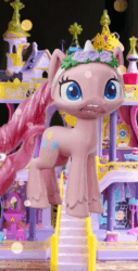 Size: 640x1264 | Tagged: safe, pinkie pie, g4.5, my little pony: pony life, animated, human mouth, op is just having a laugh, realistic mouth, shitposting, snapchat filter, sound, synchro-vox, uncanny valley, wat, webm