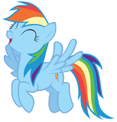 Size: 7000x7300 | Tagged: safe, artist:tardifice, rainbow dash, pegasus, pony, daring done?, g4, ^^, absurd resolution, cute, dashabetes, eyes closed, female, flying, open mouth, simple background, solo, transparent background, vector