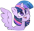 Size: 2032x1828 | Tagged: safe, artist:fluffyxai, twilight sparkle, alicorn, pony, g4, cute, female, mare, open mouth, simple background, smiling, solo, spread wings, transparent background, twiabetes, twilight sparkle (alicorn), wings