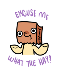Size: 474x567 | Tagged: safe, artist:paperbagpony, oc, oc:paper bag, what the hay?