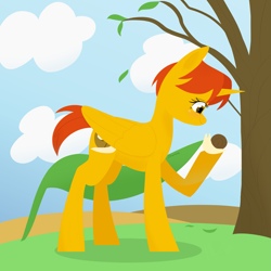 Size: 3617x3617 | Tagged: artist needed, safe, oc, oc only, alicorn, pony, snail, art, commission, full body, high res, solo, tree