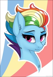 Size: 2824x4096 | Tagged: safe, artist:up1ter, rainbow dash, pegasus, pony, g4, the last problem, bust, female, mare, older, older rainbow dash, solo