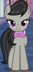 Size: 299x651 | Tagged: safe, screencap, octavia melody, earth pony, pony, a horse shoe-in, g4, season 9, bedroom eyes, bowtie, cropped, female, lidded eyes, looking at you, mare, smiling, solo
