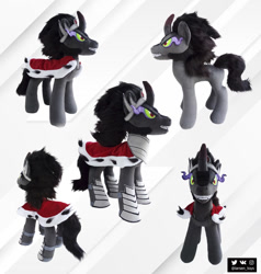 Size: 1202x1264 | Tagged: safe, artist:larsen toys, king sombra, pony, advertisement, auction, craft, irl, photo, plushie, pony plushie, rear view, solo