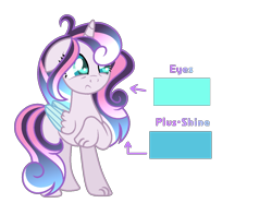Size: 1270x944 | Tagged: safe, artist:stellamoonshineyt, oc, oc only, oc:chaotic heart, alicorn, hybrid, pony, female, offspring, parent:discord, parent:princess flurry heart, parents:flurrycord, simple background, solo, transparent background