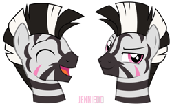 Size: 1200x739 | Tagged: safe, artist:jennieoo, oc, oc only, oc:lost way, pony, zebra, emotes, emotions, happy, laughing, show accurate, simple background, smiling, smug, solo, transparent background, vector