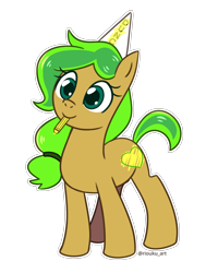 Size: 1500x1980 | Tagged: safe, oc, oc only, oc:muddy, earth pony, pony, dunce hat, hat, highlighter, simple background, solo, transparent background