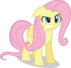 Size: 4152x4000 | Tagged: safe, artist:frownfactory, fluttershy, pegasus, pony, g4, keep calm and flutter on, angry, ears back, female, gritted teeth, mare, simple background, solo, transparent background, vector