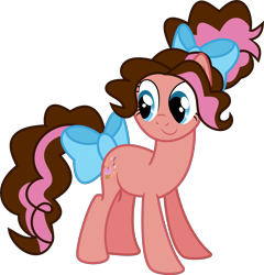 Size: 6908x7181 | Tagged: safe, artist:shootingstarsentry, oc, oc only, oc:pumpkin pie, pony, absurd resolution, bow, female, hair bow, mare, simple background, solo, tail bow, transparent background