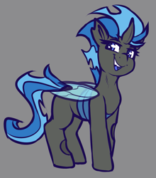Size: 1937x2201 | Tagged: safe, artist:graphene, oc, oc only, oc:nirvana, changeling, blue changeling, changeling oc, solo