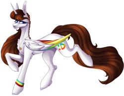 Size: 1280x990 | Tagged: safe, artist:immagoddampony, oc, oc only, alicorn, pony, colored wings, female, mare, multicolored wings, simple background, solo, transparent background, wings