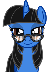 Size: 800x1151 | Tagged: safe, artist:severity-gray, oc, oc only, oc:mint petal, pony, unicorn, glasses, looking at you, simple background, smiling, smiling at you, solo, transparent background