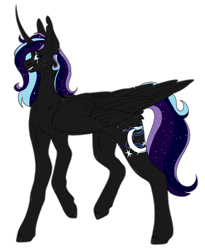 Size: 2265x2761 | Tagged: safe, artist:amcirken, oc, oc only, oc:galaxy night, alicorn, pony, female, high res, mare, simple background, solo, transparent background