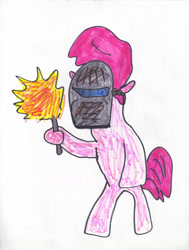 Size: 1024x1351 | Tagged: safe, artist:sonicclone, pinkie pie, earth pony, pony, g4, solo, traditional art, welder