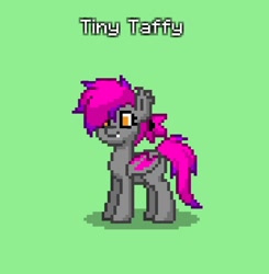 Size: 712x726 | Tagged: safe, oc, oc only, oc:tiny taffy, bat pony, pony, pony town, bat pony oc, cute, fangs, highlights, no cutie marks yet, pixel art, simple background, smiling, solo