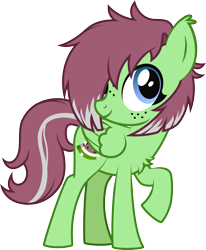 Size: 1601x1942 | Tagged: safe, artist:lightning stripe, derpibooru exclusive, edit, part of a set, oc, oc only, oc:watermelon success, pegasus, pony, g4, blue eyes, chest fluff, commission, cute, ear fluff, female, freckles, hair over one eye, mare, ocbetes, raised hoof, red mane, show accurate, simple background, smiling, solo, teenager, three quarter view, tongue out, transparent background, two toned mane, two toned tail, vector