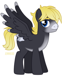 Size: 990x1200 | Tagged: safe, artist:jennieoo, oc, oc only, oc:crashing thunder, pegasus, pony, show accurate, simple background, solo, transparent background, vector, wings