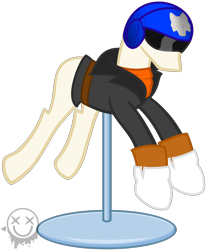 Size: 2190x2640 | Tagged: safe, artist:amgiwolf, oc, oc only, oc:applewolf, clothes, helmet, high res, mannequin, no pony, simple background, solo, transparent background