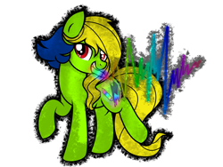 Size: 1600x1200 | Tagged: safe, alternate version, artist:amgiwolf, oc, oc only, oc:viexy ams, earth pony, pony, background removed, earth pony oc, female, mare, mouth hold, raised hoof, simple background, solo, transparent background