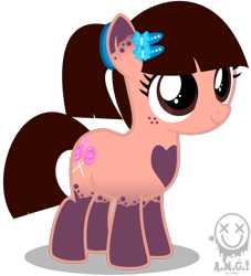 Size: 812x894 | Tagged: safe, artist:amgiwolf, oc, oc only, oc:oranita, earth pony, pony, coat markings, earth pony oc, eyelashes, female, filly, simple background, smiling, socks (coat markings), solo, transparent background