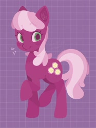 Size: 1535x2048 | Tagged: safe, artist:vanillavache, cheerilee, earth pony, pony, g4, female, graph paper, mare, purple background, simple background, solo