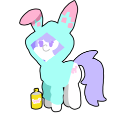 Size: 7000x6347 | Tagged: safe, artist:switcharoo, oc, oc only, earth pony, pony, bunny hood, clothes, cutie mark, earth pony oc, hoodie, simple background, solo, spray can, transparent background