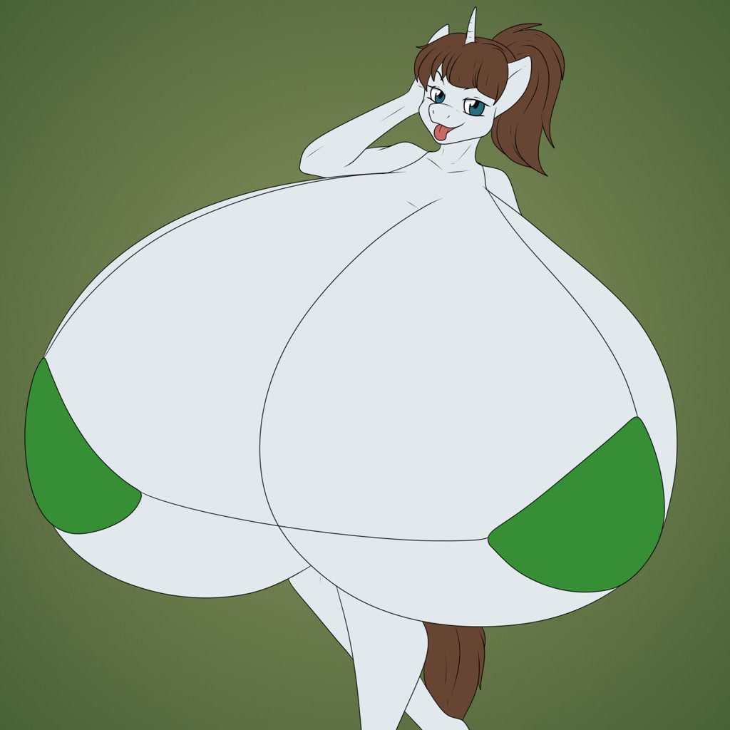 oc, oc only, oc:tasty shake, unicorn, anthro, unguligrade anthro, :p, big b...