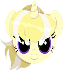 Size: 422x477 | Tagged: safe, artist:tired-horse-studios, oc, oc only, oc:colada, pony, unicorn, female, mare, simple background, solo, transparent background